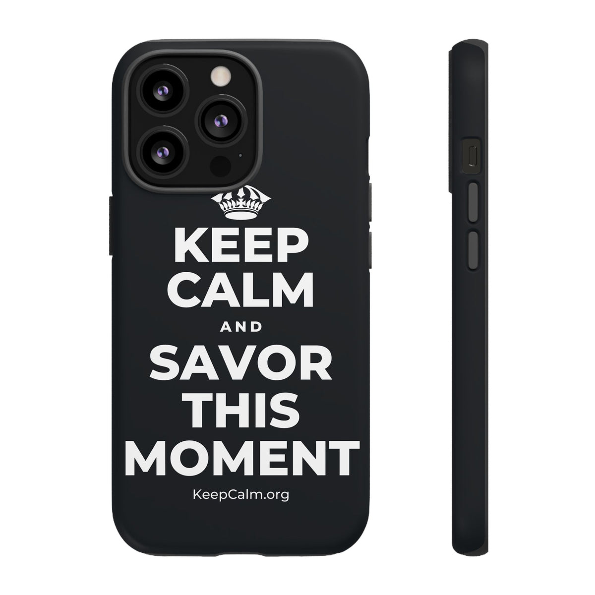 KEEP CALM AND SAVOR THIS MOMENT Phone Case (Dark)