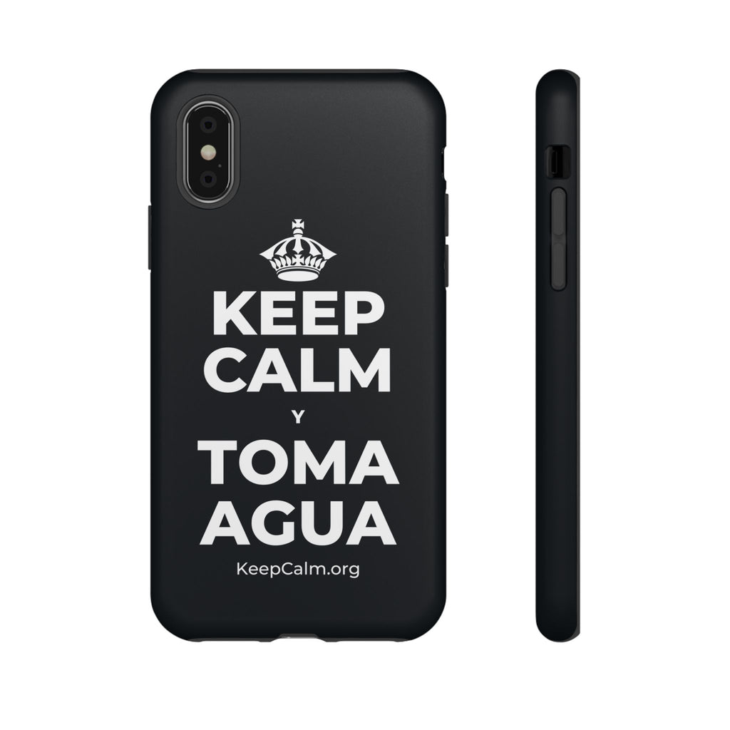KEEP CALM Y TOMA AGUA Phone Case (Dark)