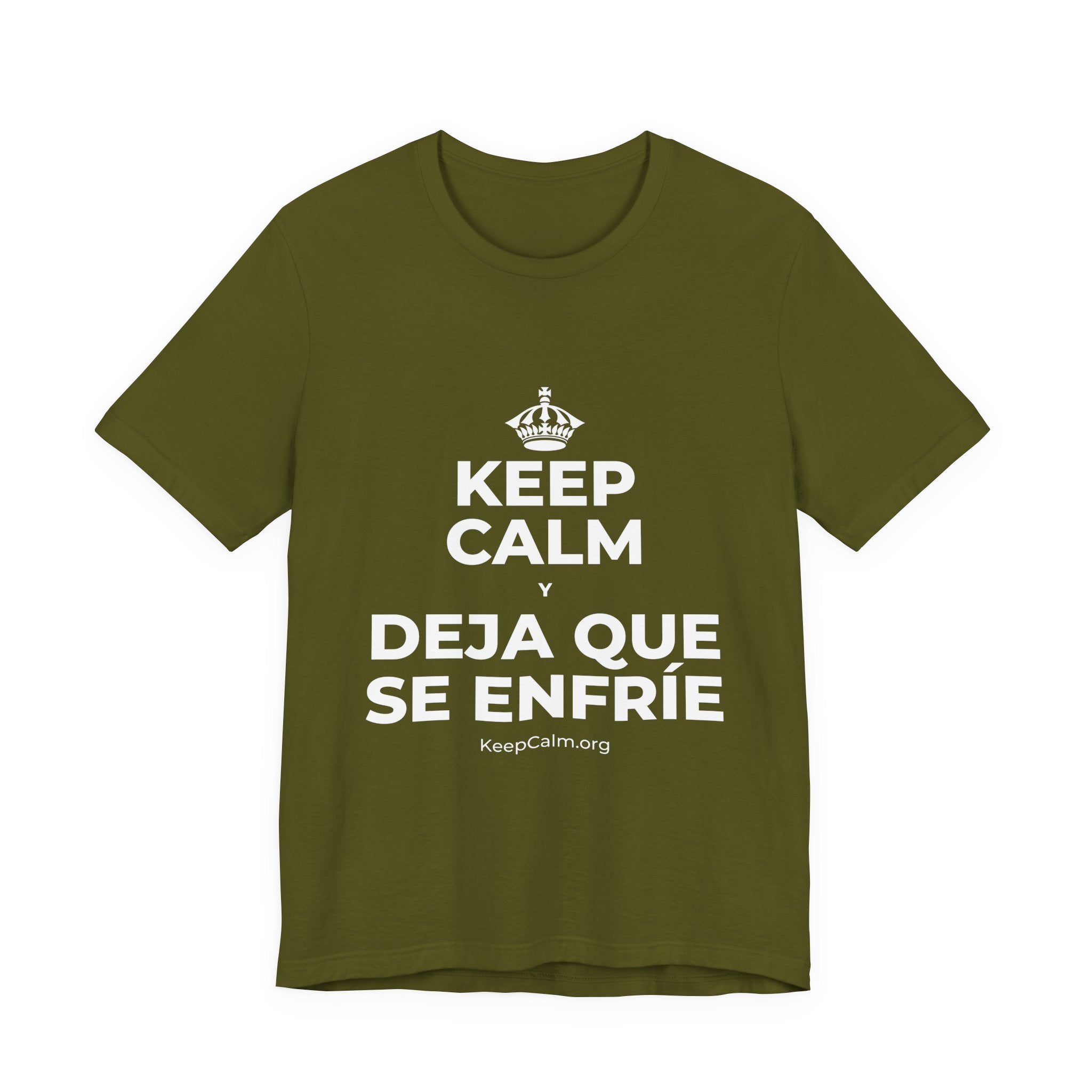 KEEP CALM Y DEJA QUE SE ENFRÍE T-Shirt (Baby Blue–Silver)