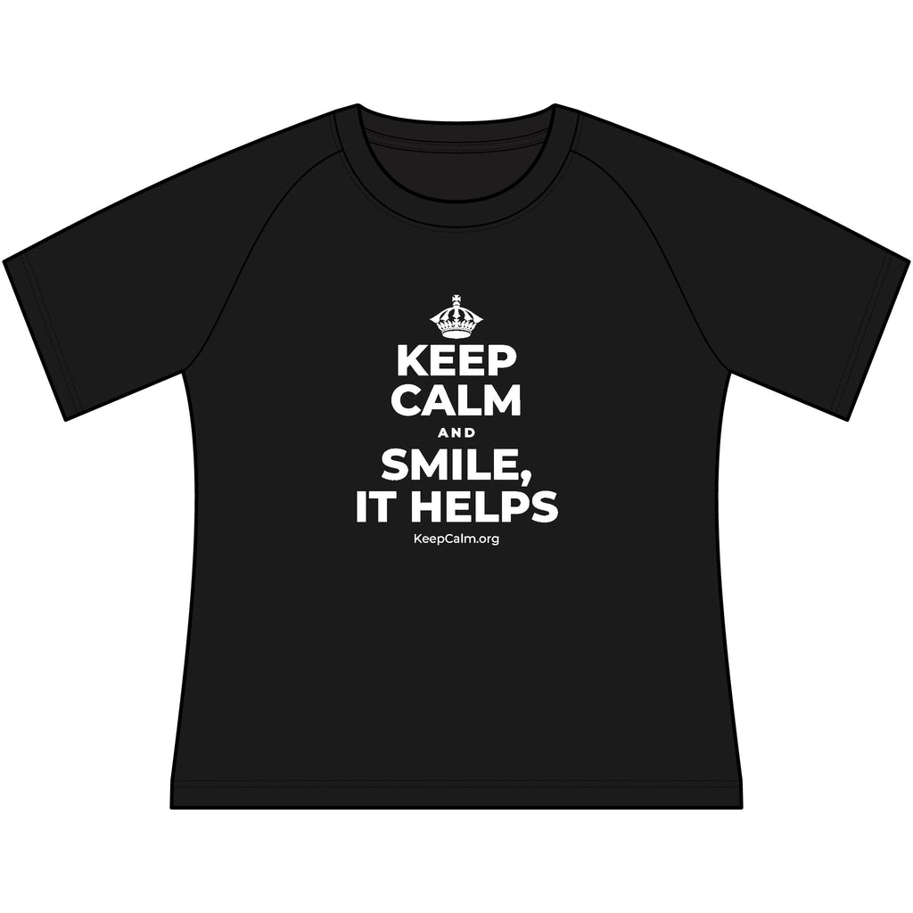 KEEP CALM AND SMILE, IT HELPS Women's Raglan Tee