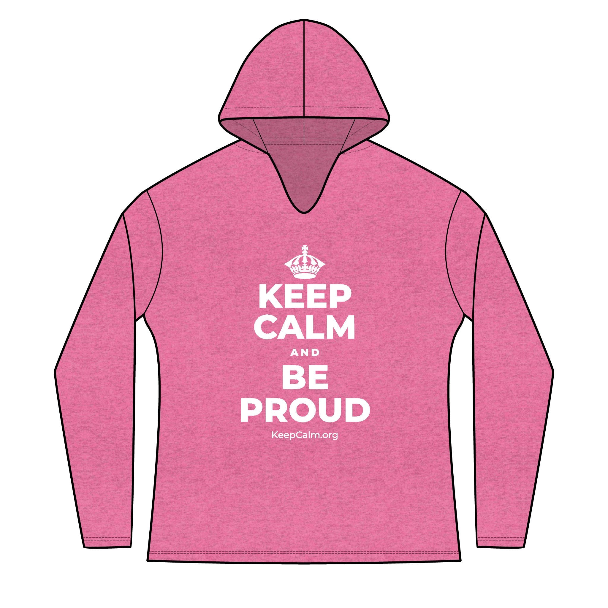 KEEP CALM AND BE PROUD Women's Long Sleeve Hoodie