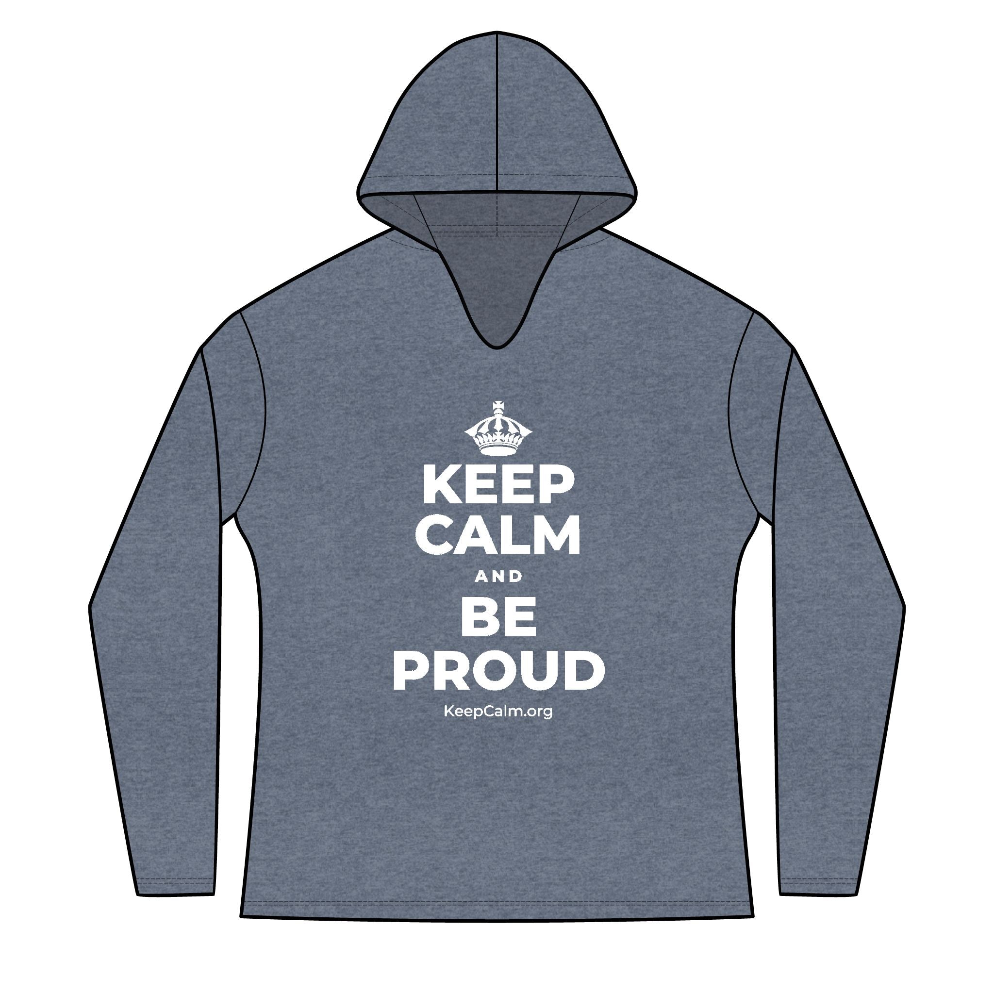 KEEP CALM AND BE PROUD Women's Long Sleeve Hoodie