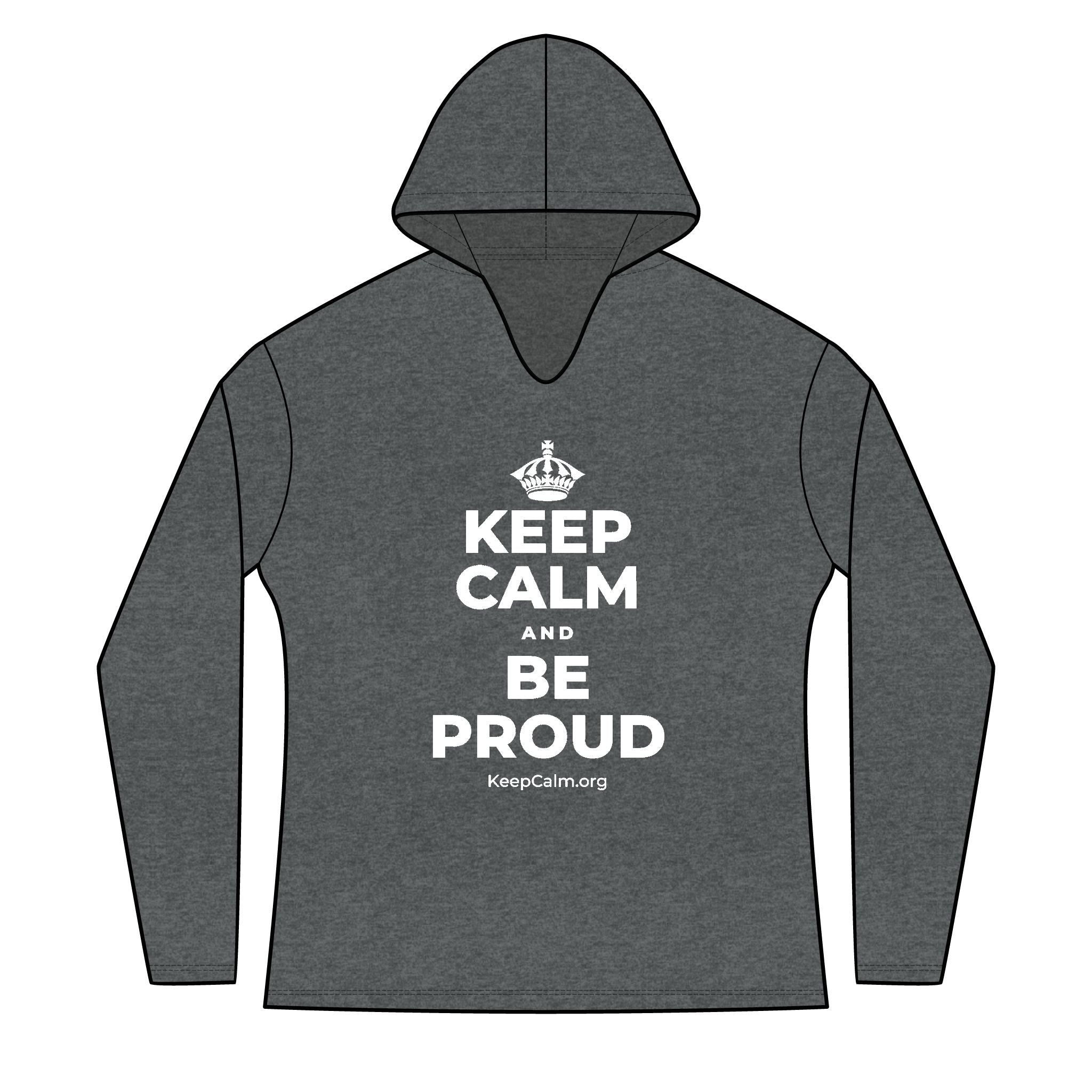 KEEP CALM AND BE PROUD Women's Long Sleeve Hoodie