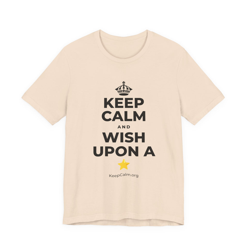 KEEP CALM AND WISH UPON A ⭐ T-Shirt (Soft Cream–Heather Mauve)
