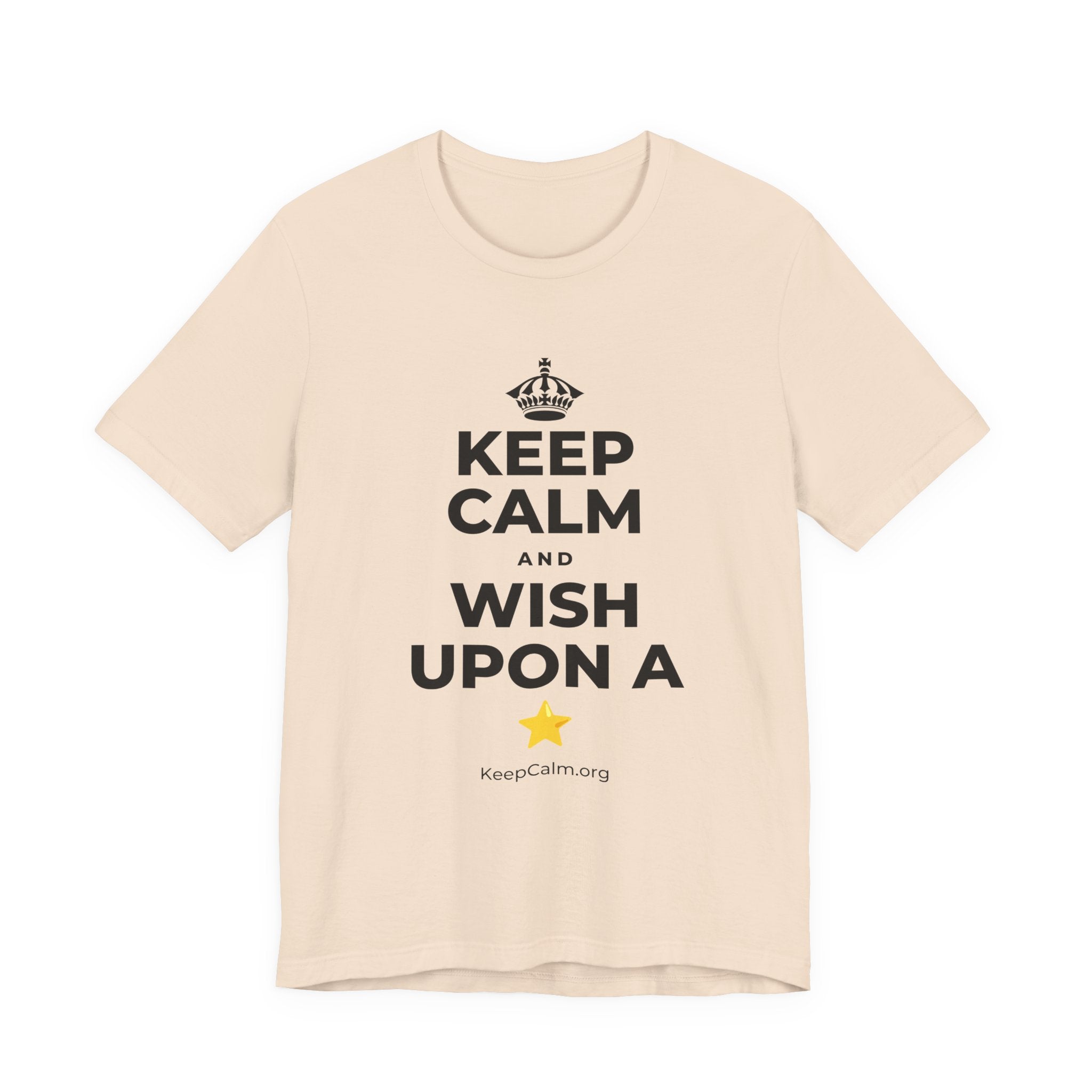 KEEP CALM AND WISH UPON A ⭐ T-Shirt (Soft Cream–Heather Mauve)