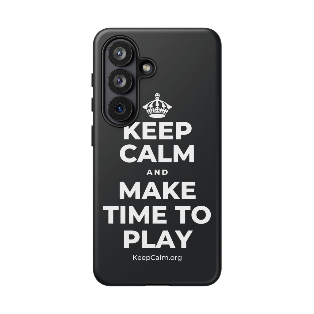 KEEP CALM AND MAKE TIME TO PLAY Phone Case (Dark)