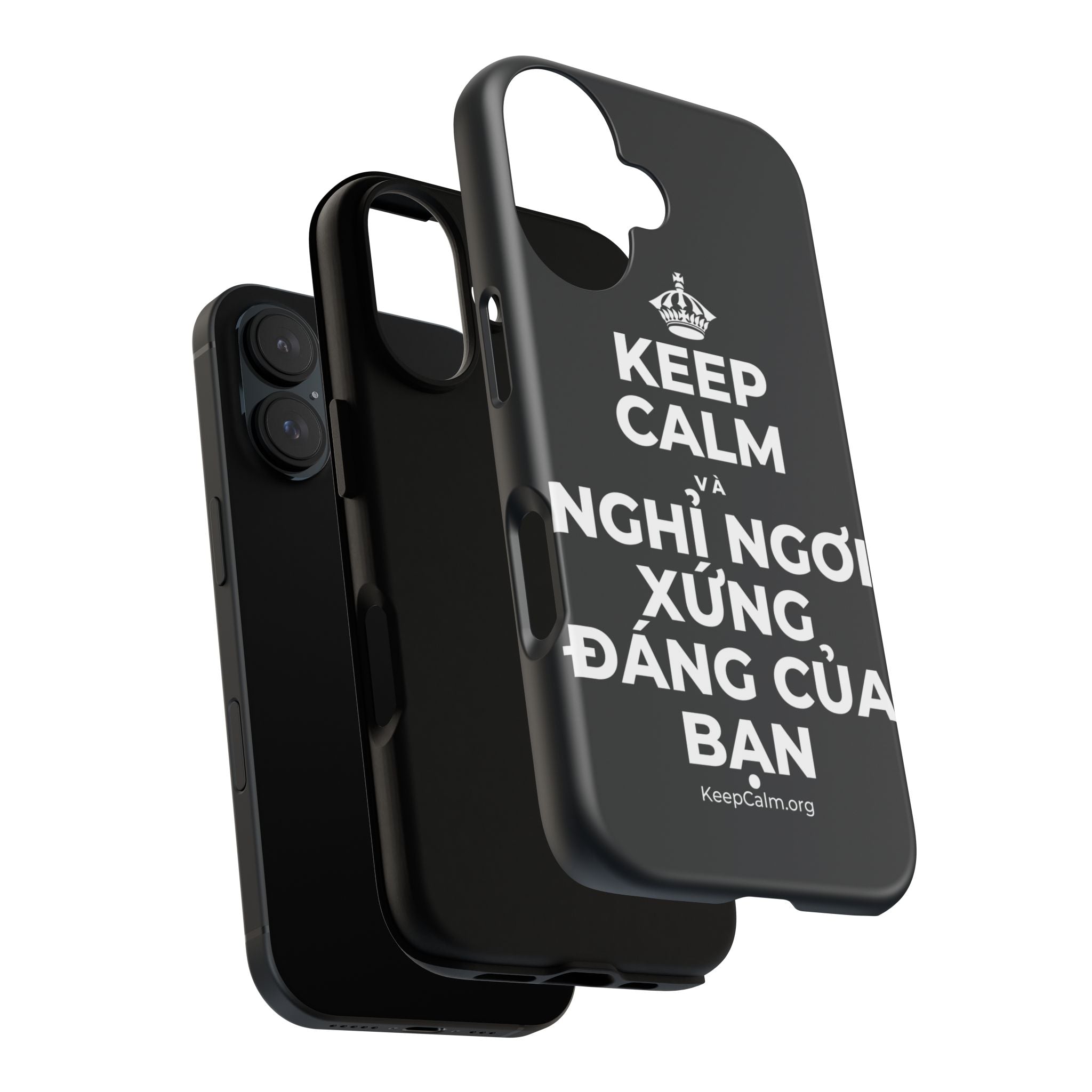 KEEP CALM VÀ NGHỈ NGƠI XỨNG ĐÁNG CỦA BẠN Phone Case (Dark)