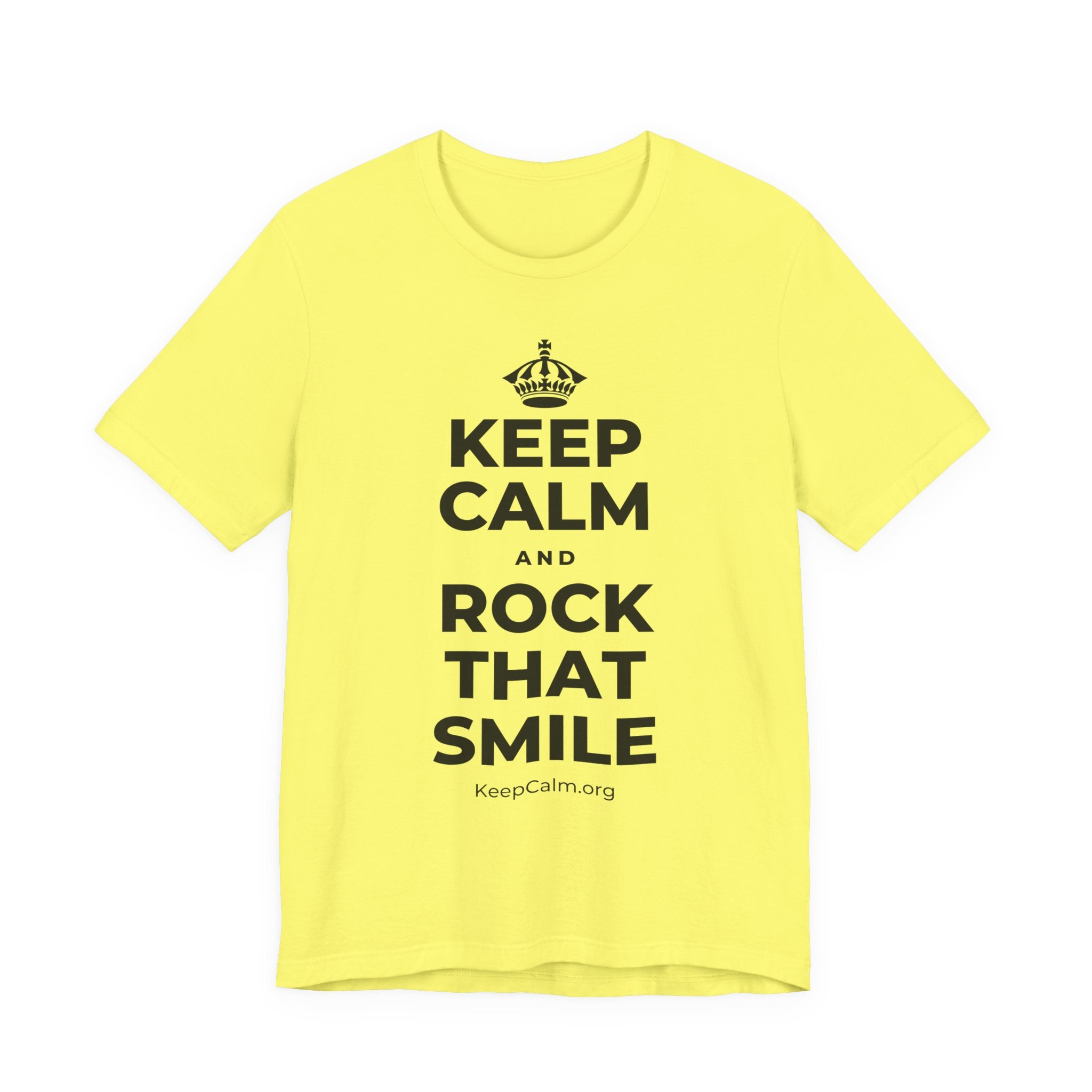 KEEP CALM AND ROCK THAT SMILE T-Shirt (Soft Cream–Heather Mauve)