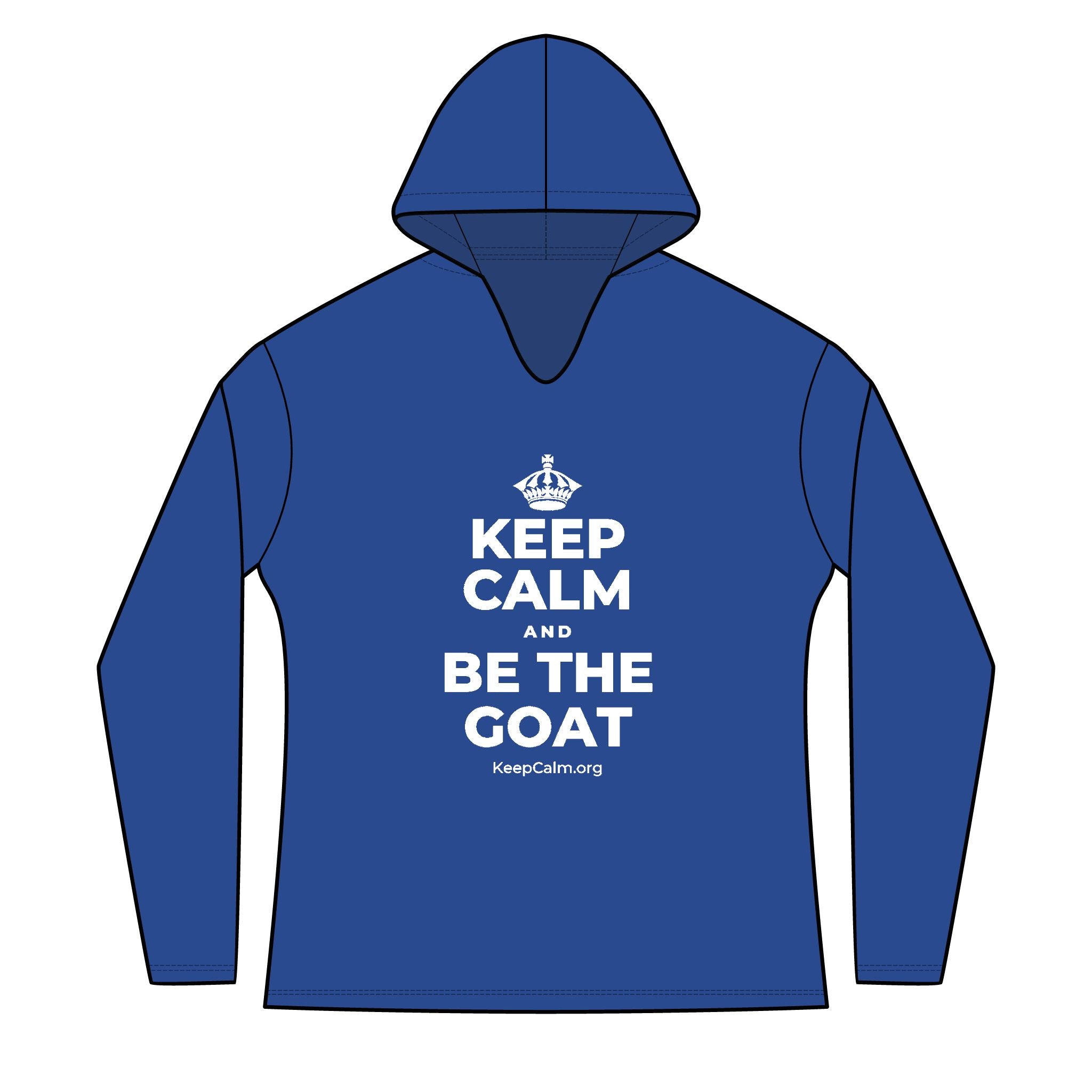 KEEP CALM AND BE THE GOAT Women's Long Sleeve Hoodie