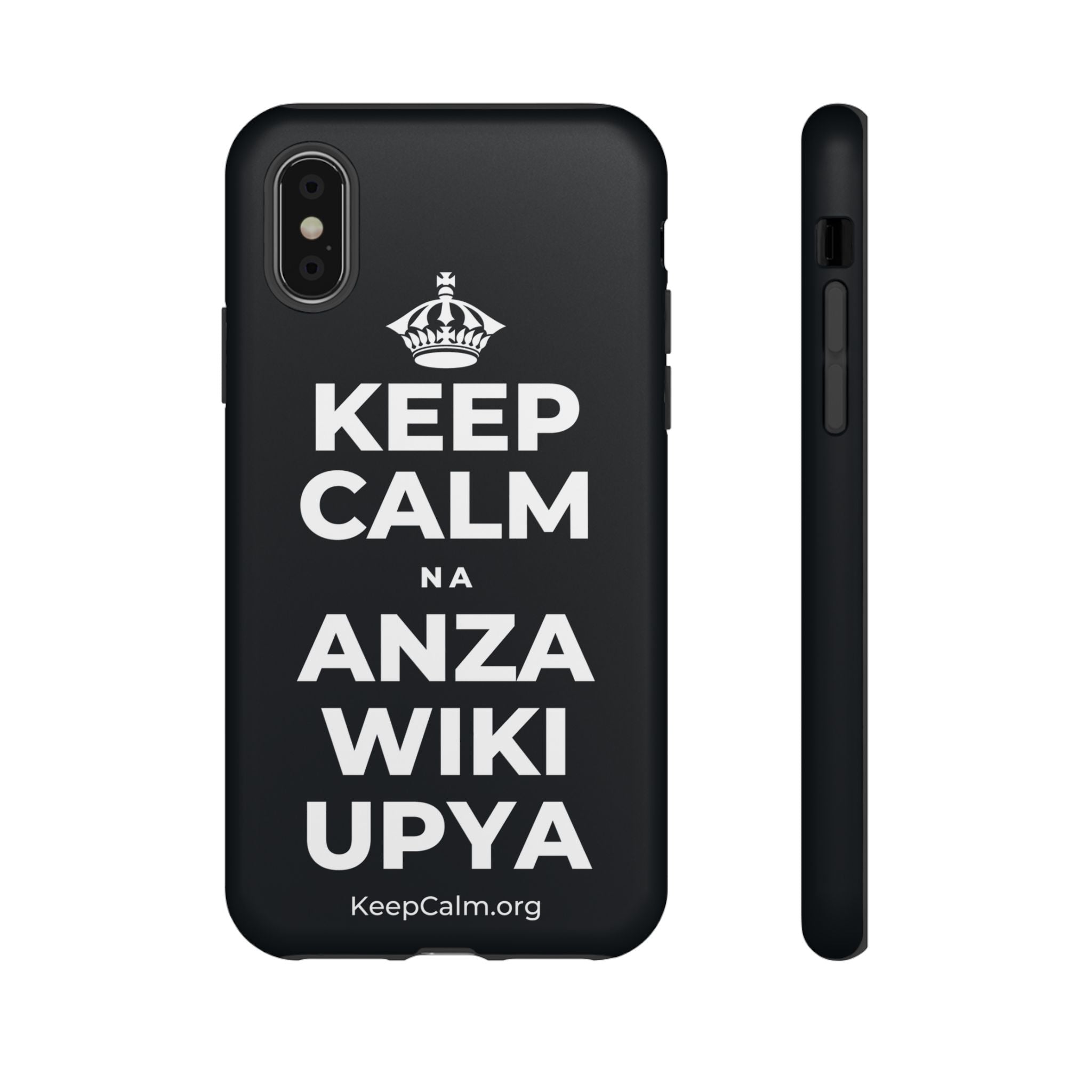 KEEP CALM NA ANZA WIKI UPYA Phone Case (Dark)