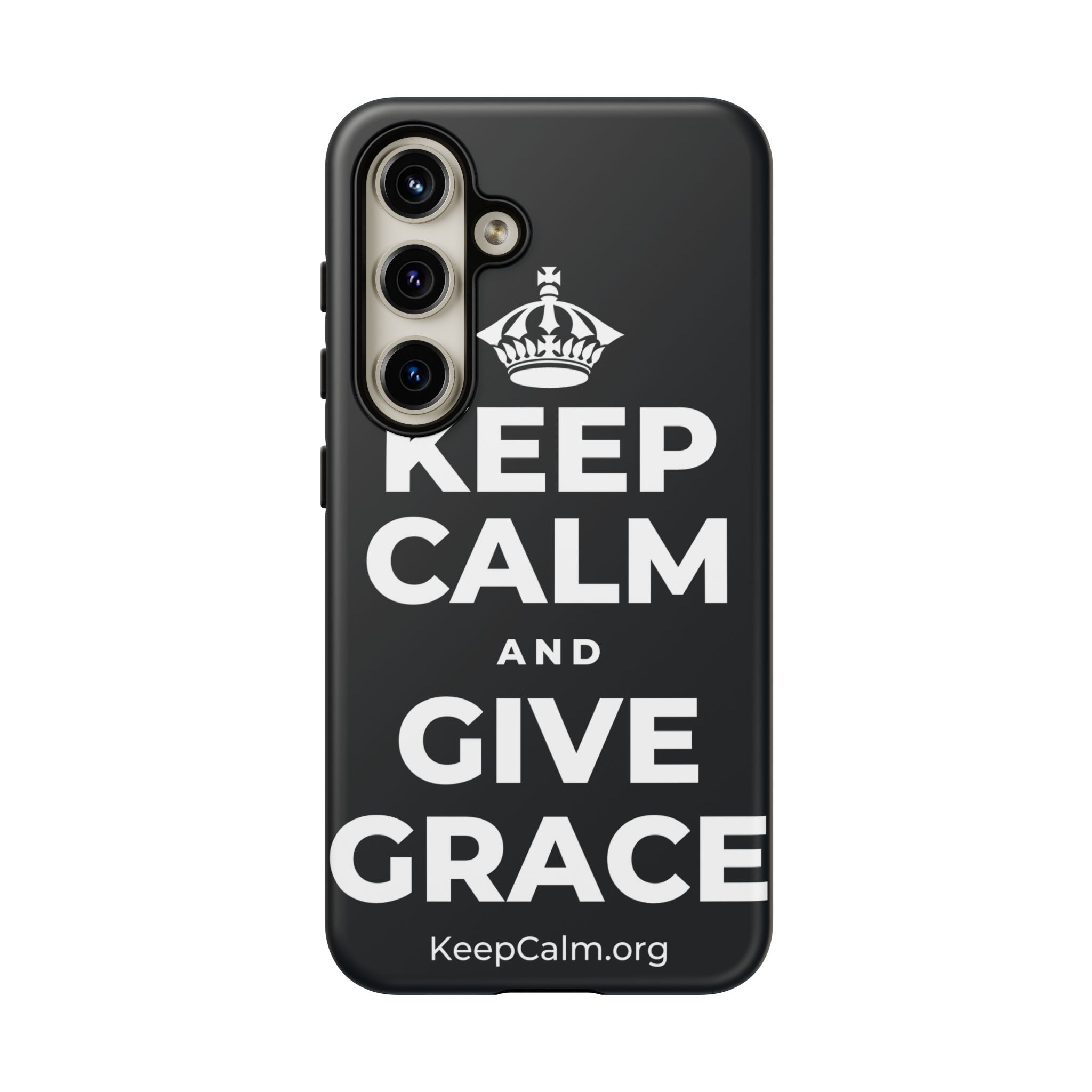 KEEP CALM AND GIVE GRACE Phone Case (Dark)