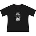 KEEP CALM AND NOTICE YOU'RE SAFE RIGHT NOW Women's Raglan Tee
