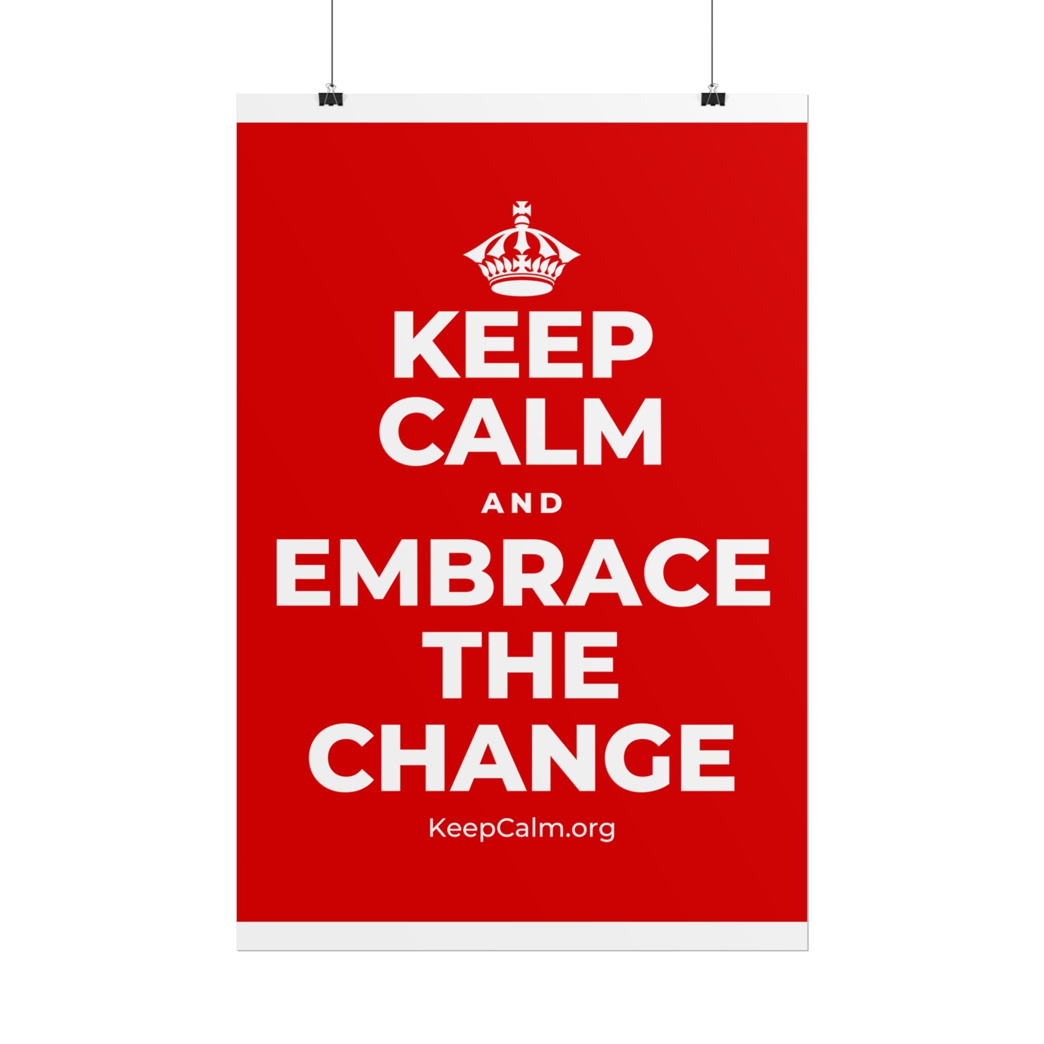 KEEP CALM AND EMBRACE THE CHANGE Poster