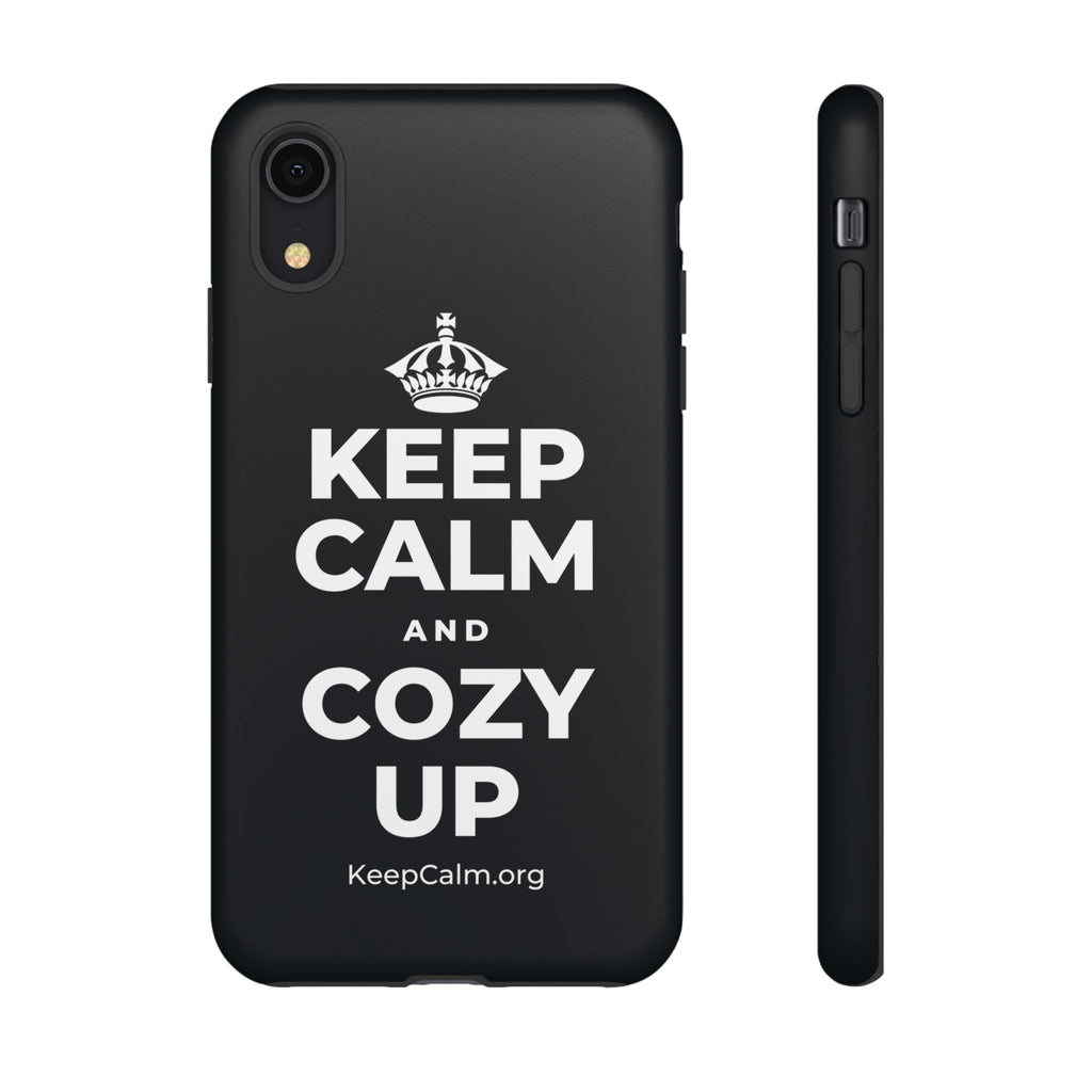 KEEP CALM AND COZY UP Phone Case (Dark)