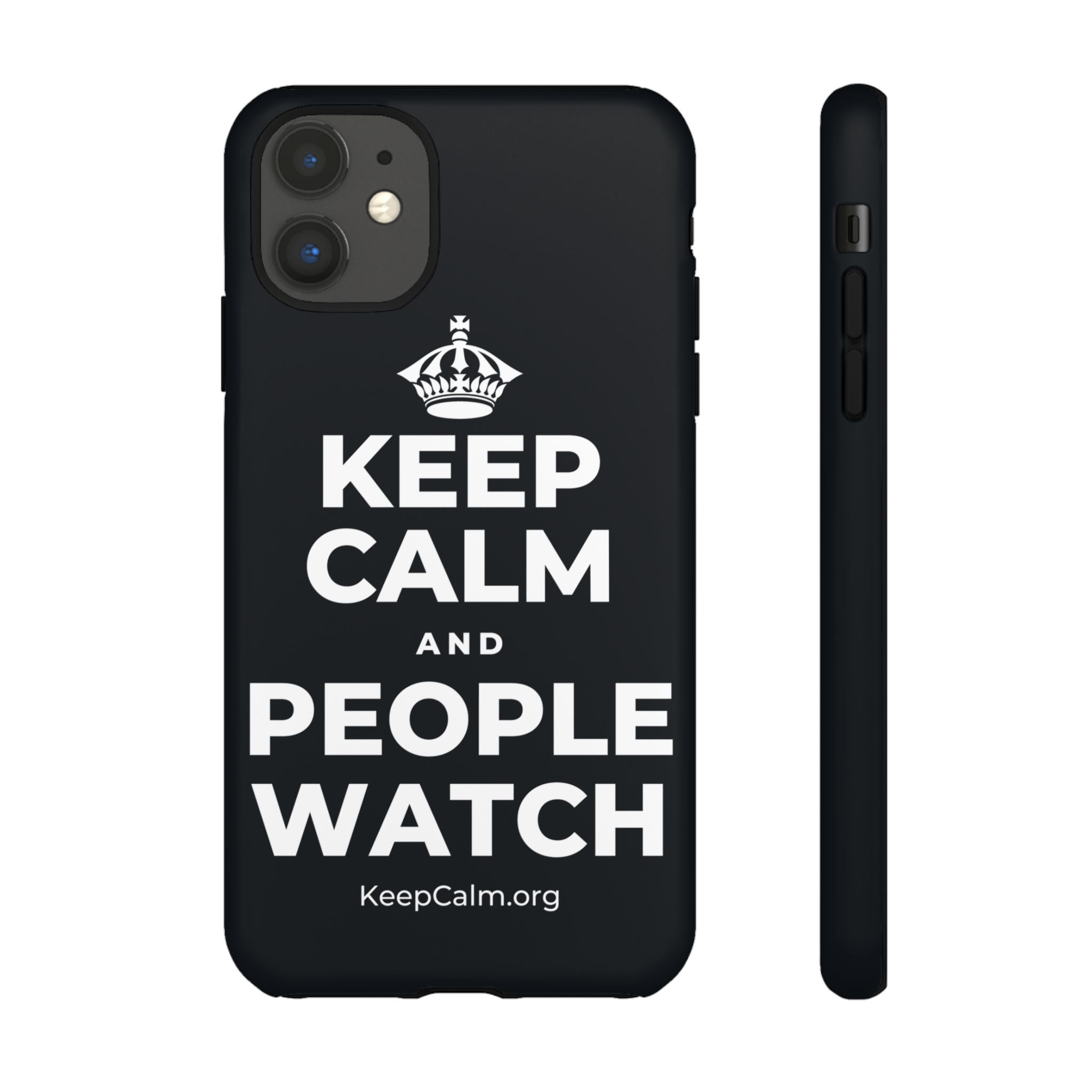 KEEP CALM AND PEOPLE WATCH Phone Case (Dark)
