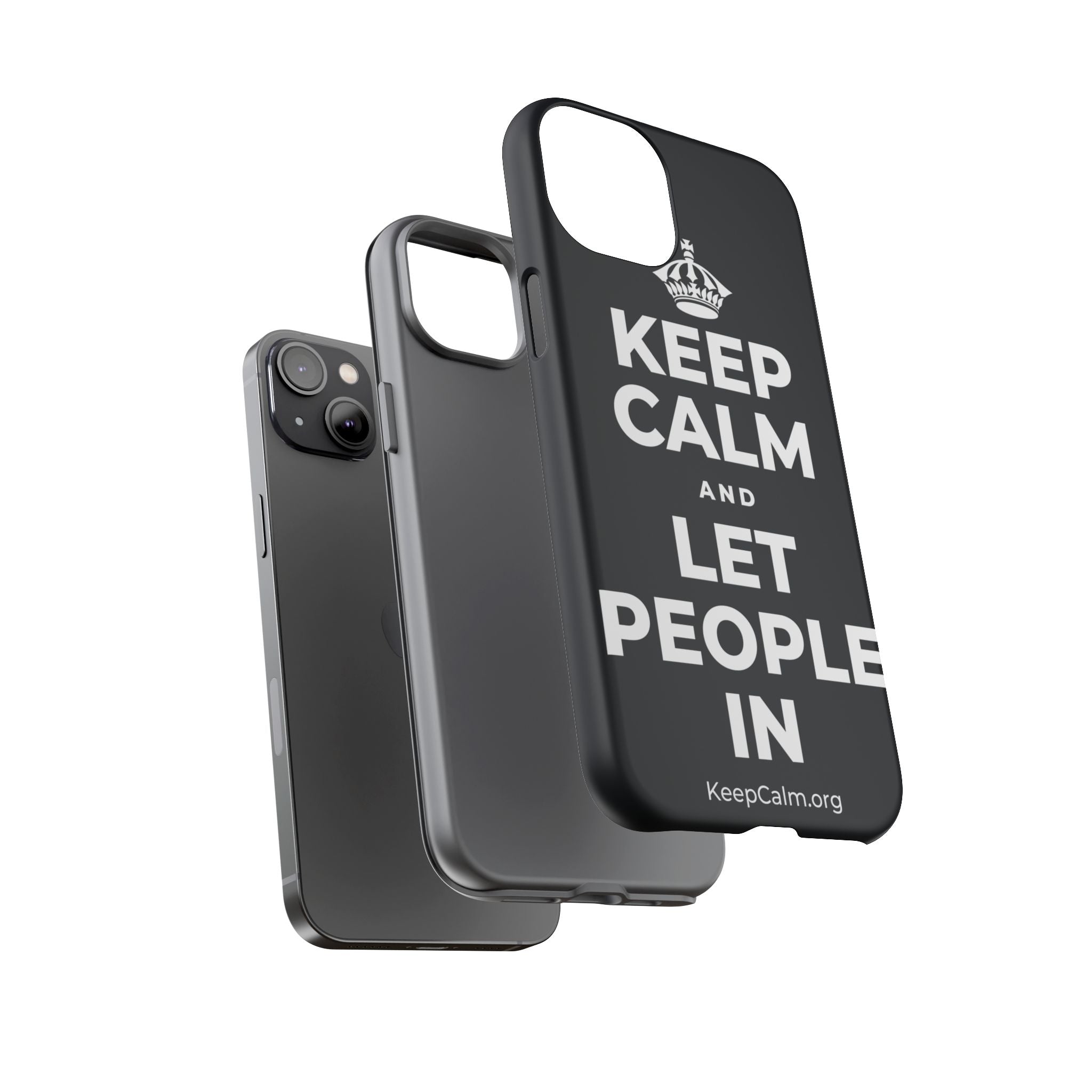 KEEP CALM AND LET PEOPLE IN Phone Case (Dark)