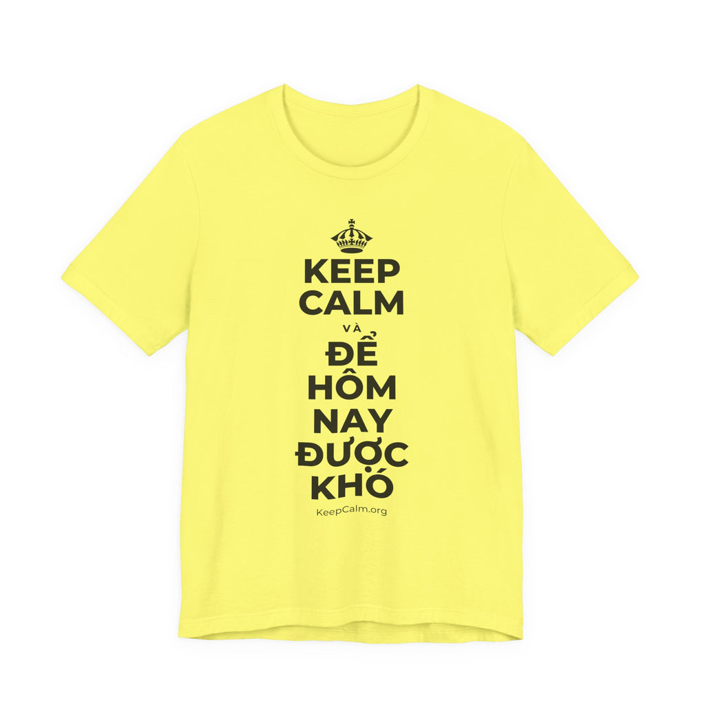 KEEP CALM VÀ ĐỂ HÔM NAY ĐƯỢC KHÓ T-Shirt (Soft Cream–Heather Mauve)