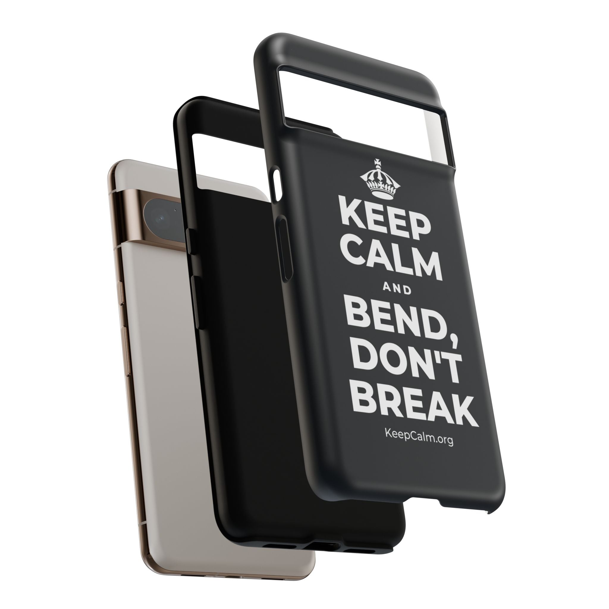 KEEP CALM AND BEND, DON'T BREAK Phone Case (Dark)