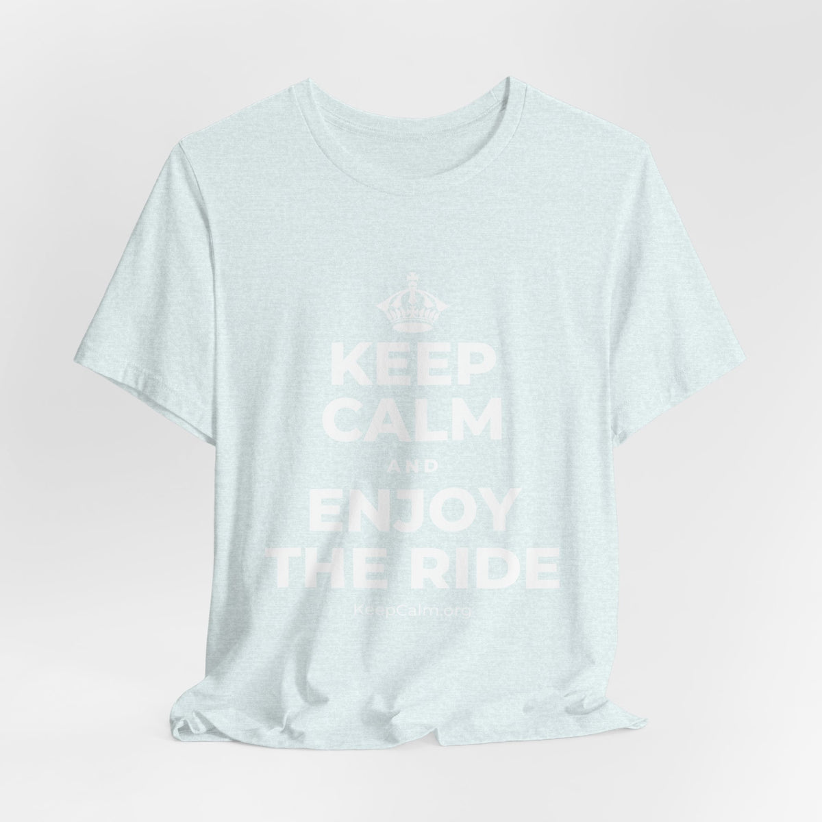 KEEP CALM AND ENJOY THE RIDE T-Shirt (Soft Cream–Heather Mauve)