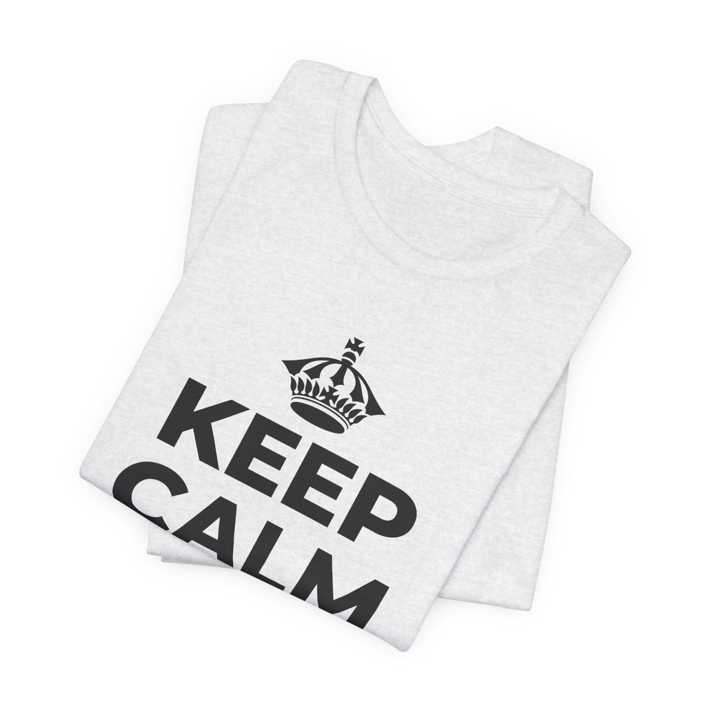 KEEP CALM AND GO 🏄 T-Shirt (Soft Cream–Heather Mauve)