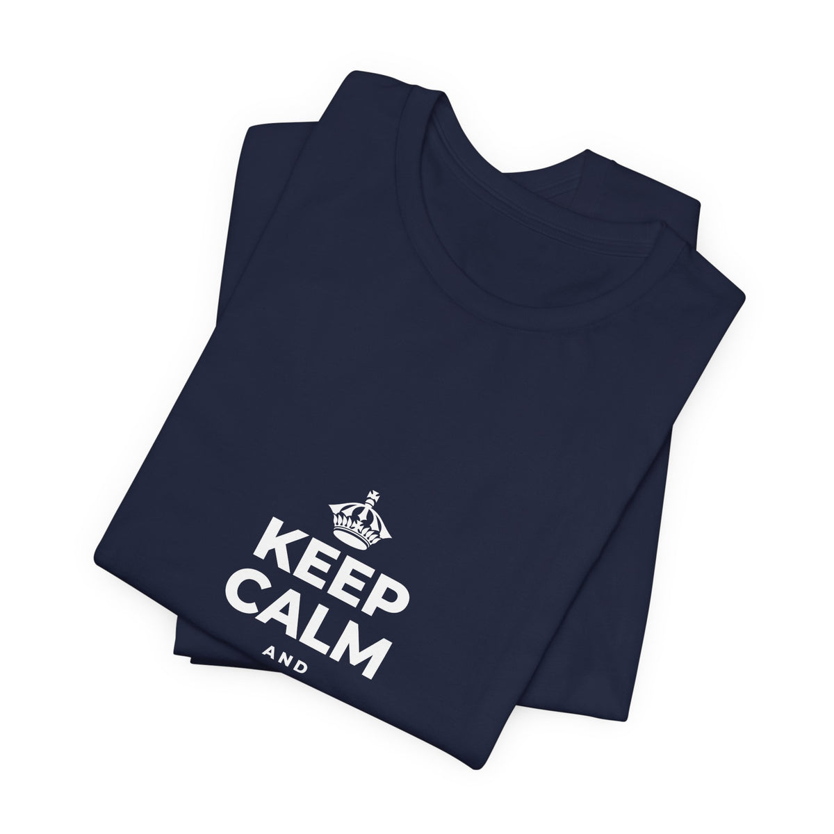 KEEP CALM AND STAY UNBOTHERED T-Shirt (White–Asphalt)