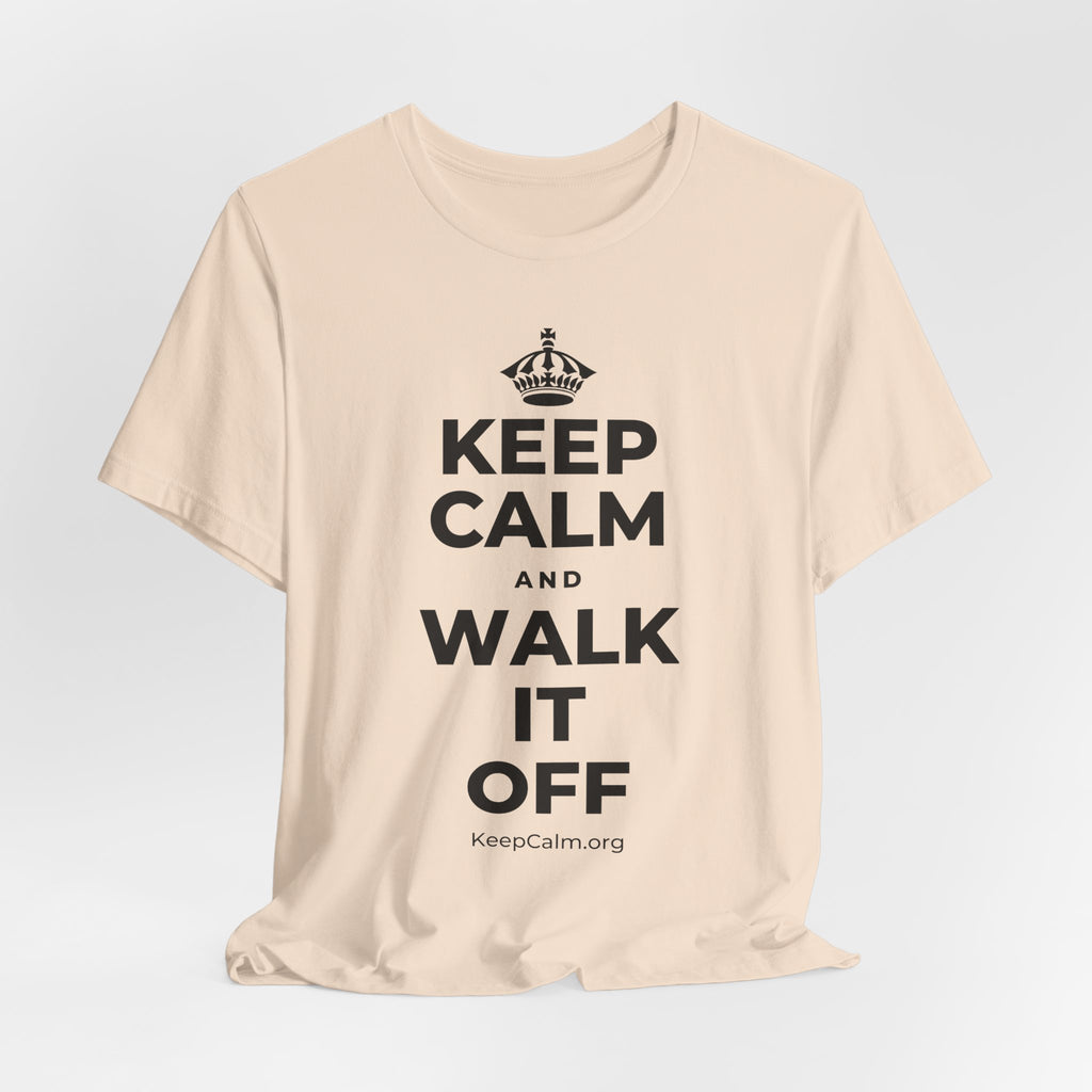 KEEP CALM AND WALK IT OFF T-Shirt (Soft Cream–Heather Mauve)
