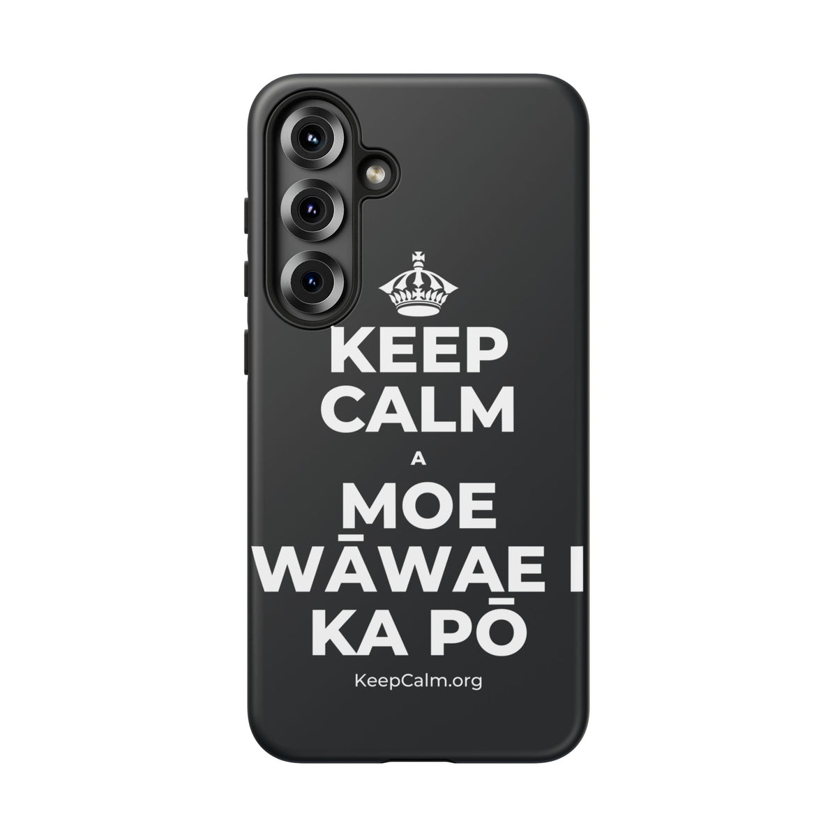 KEEP CALM A MOE WĀWAE I KA PŌ Phone Case (Dark)
