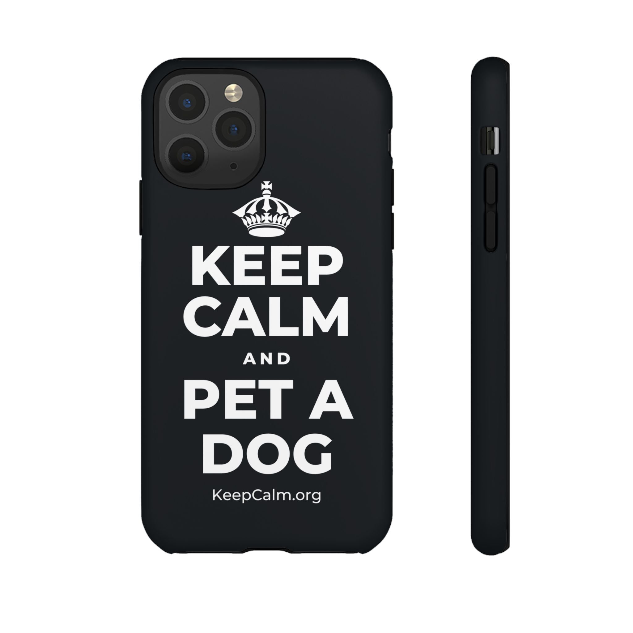 KEEP CALM AND PET A DOG Phone Case (Dark)