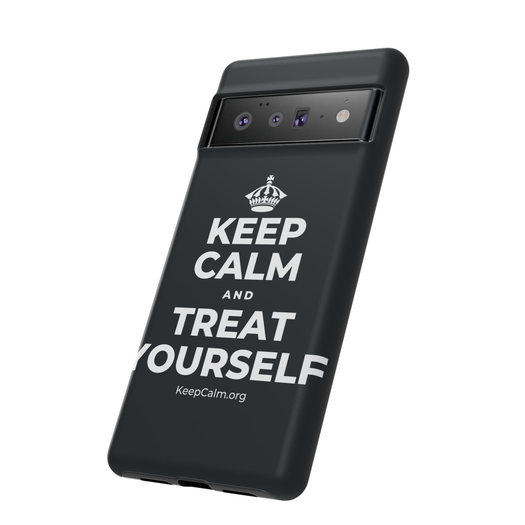KEEP CALM AND TREAT YOURSELF Phone Case (Dark)