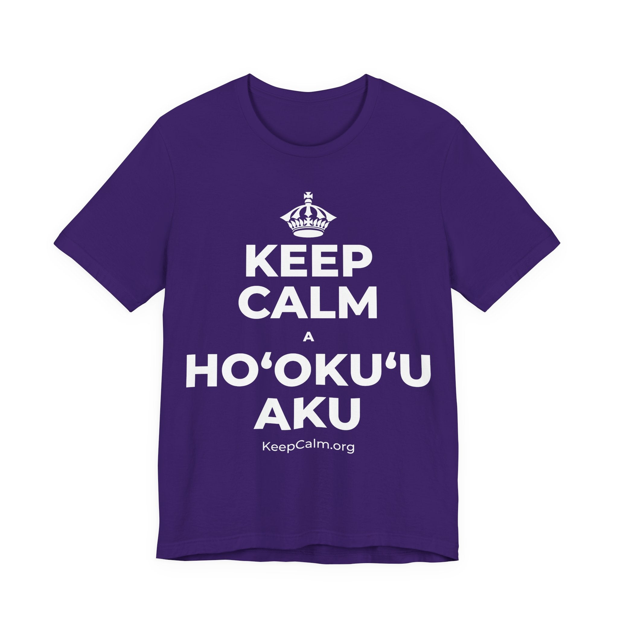 KEEP CALM A HOʻOKUʻU AKU T-Shirt (Soft Cream–Heather Mauve)