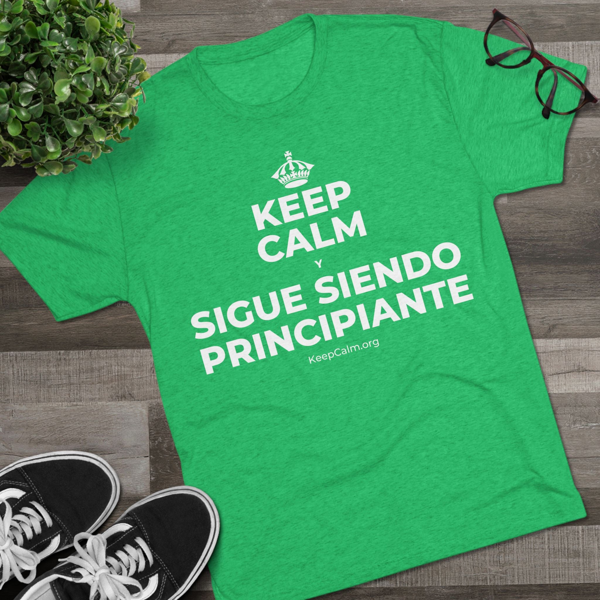 KEEP CALM Y SIGUE SIENDO PRINCIPIANTE Tri-Blend Tee