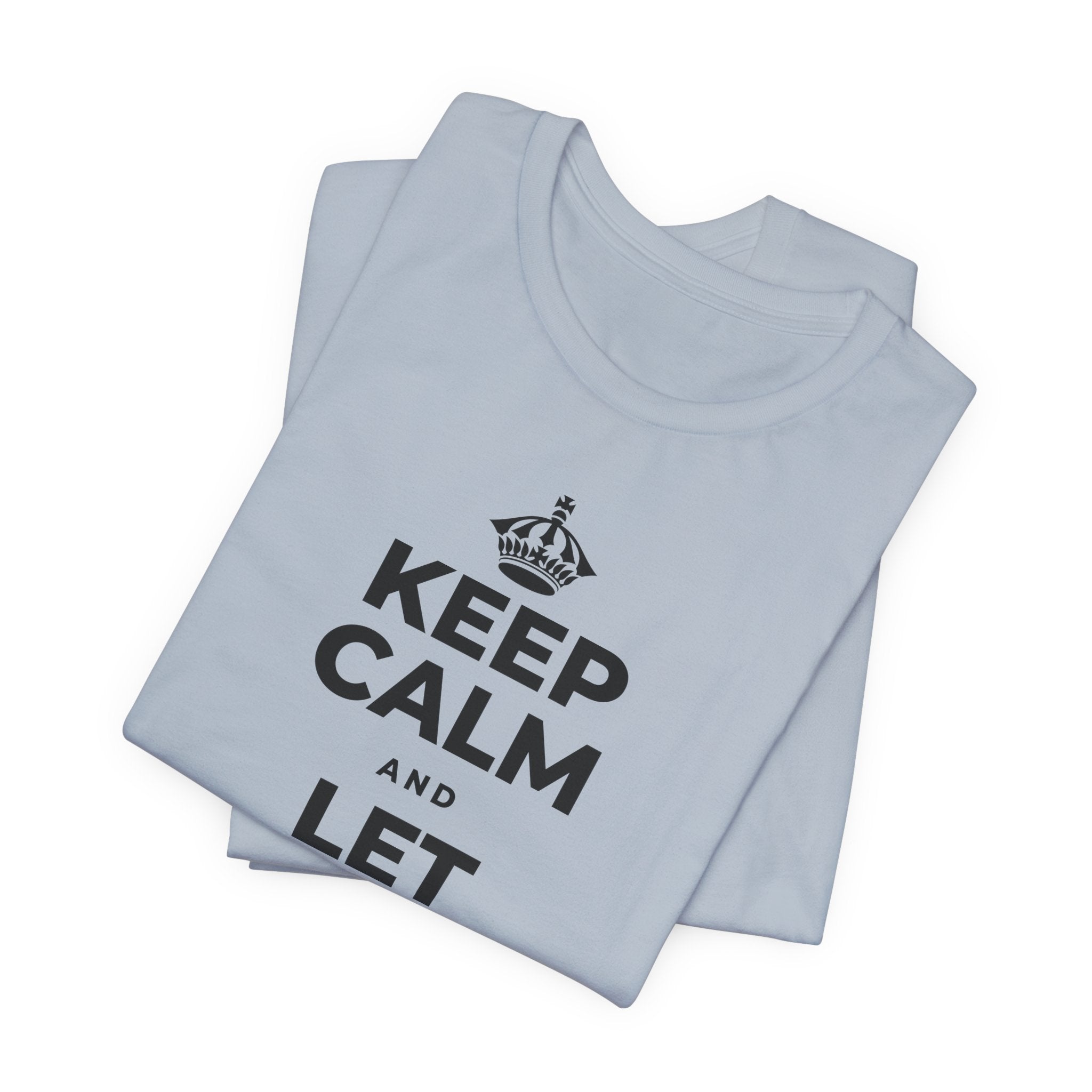 KEEP CALM AND LET THE SMILE OUT T-Shirt (White–Asphalt)
