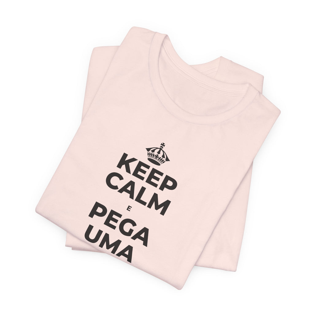 KEEP CALM E PEGA UMA AULA DE CADA VEZ T-Shirt (Soft Cream–Heather Mauve)