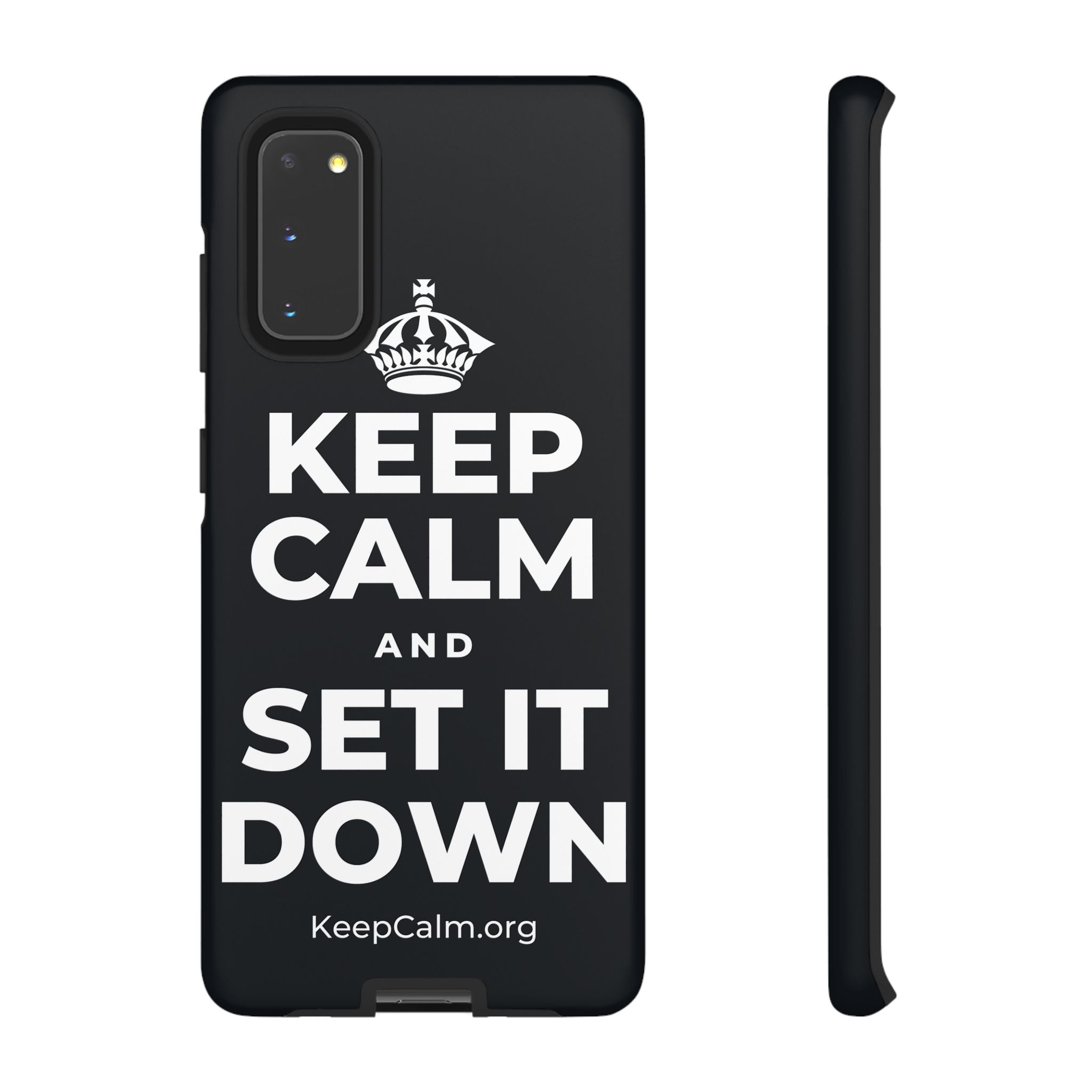 KEEP CALM AND SET IT DOWN Phone Case (Dark)