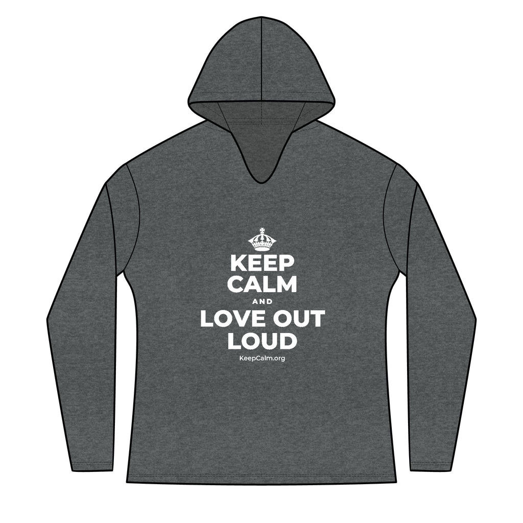 KEEP CALM AND LOVE OUT LOUD Women's Long Sleeve Hoodie