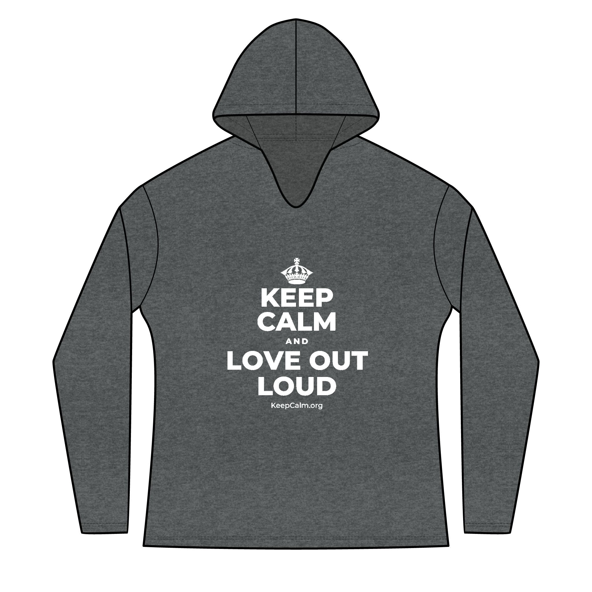 KEEP CALM AND LOVE OUT LOUD Women's Long Sleeve Hoodie
