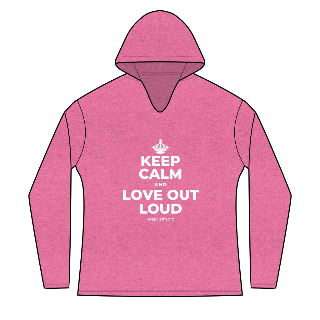 KEEP CALM AND LOVE OUT LOUD Women's Long Sleeve Hoodie