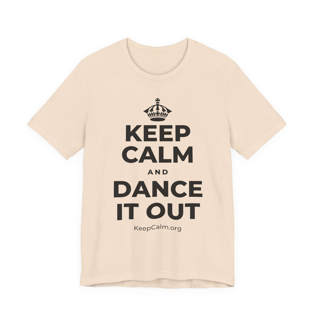 KEEP CALM AND DANCE IT OUT T-Shirt (Soft Cream–Heather Mauve)