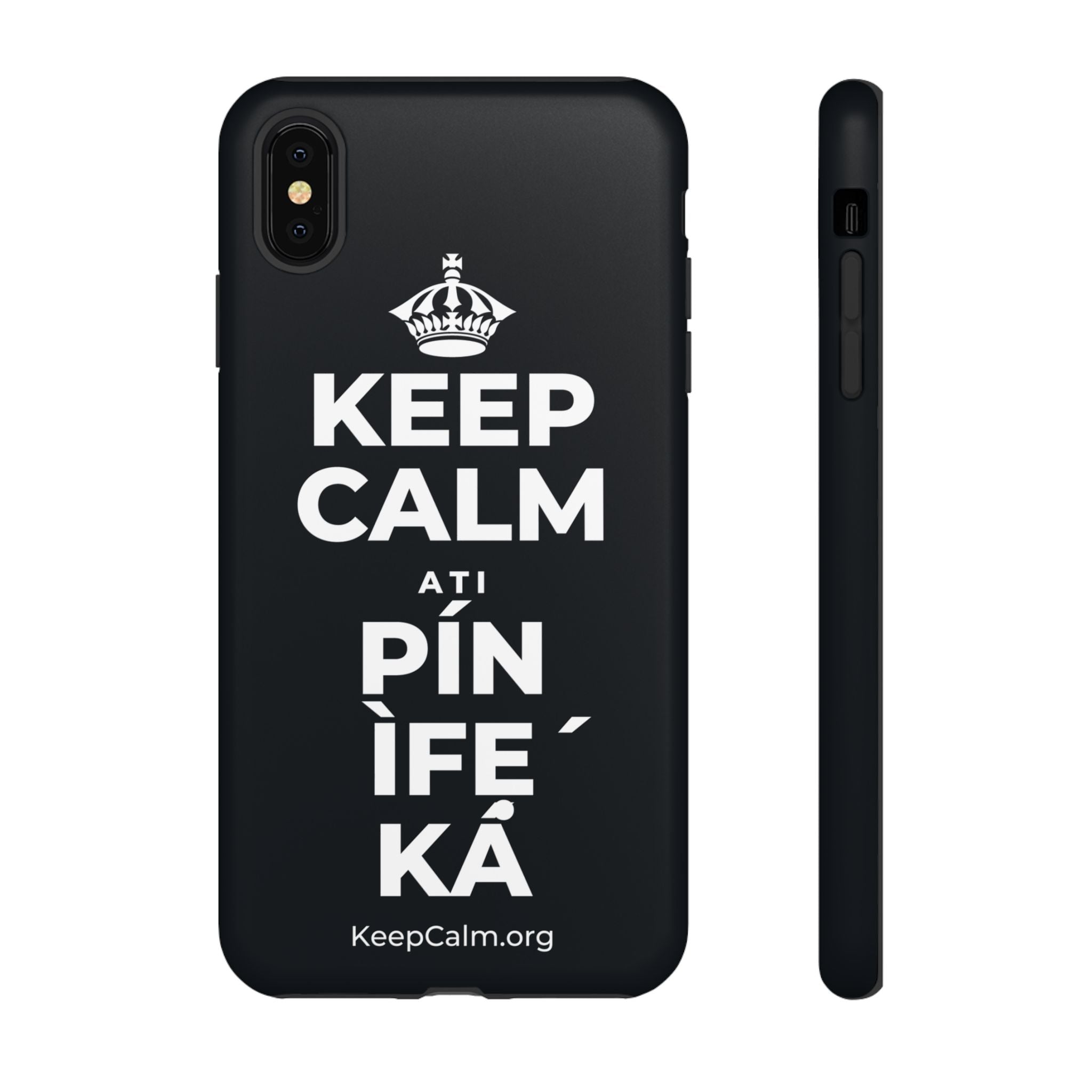 KEEP CALM ATI PÍN ÌFẸ́ KÁ Phone Case (Dark)