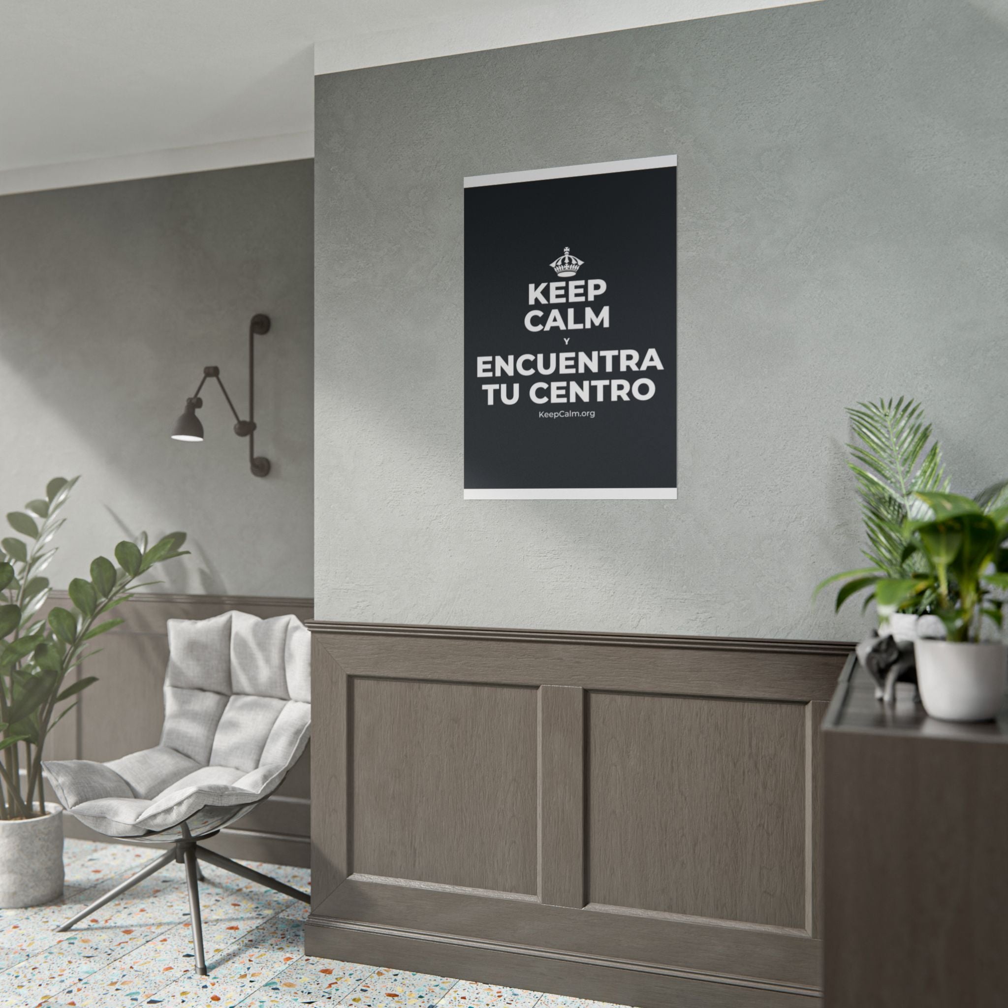 KEEP CALM Y ENCUENTRA TU CENTRO Poster (Dark)