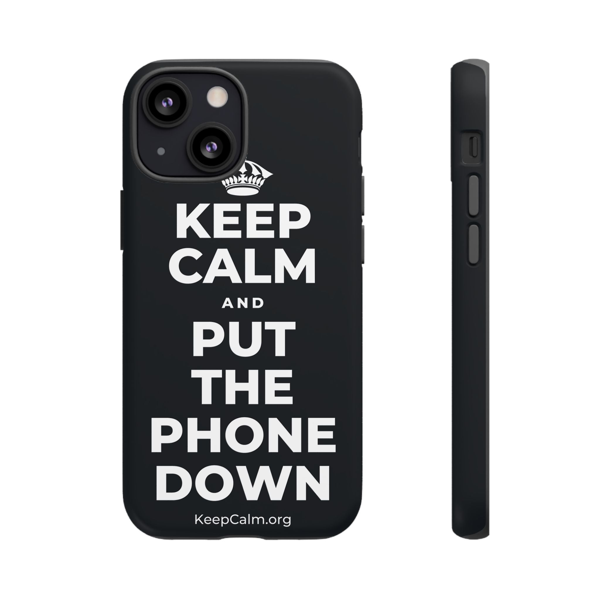 KEEP CALM AND PUT THE PHONE DOWN Phone Case (Dark)