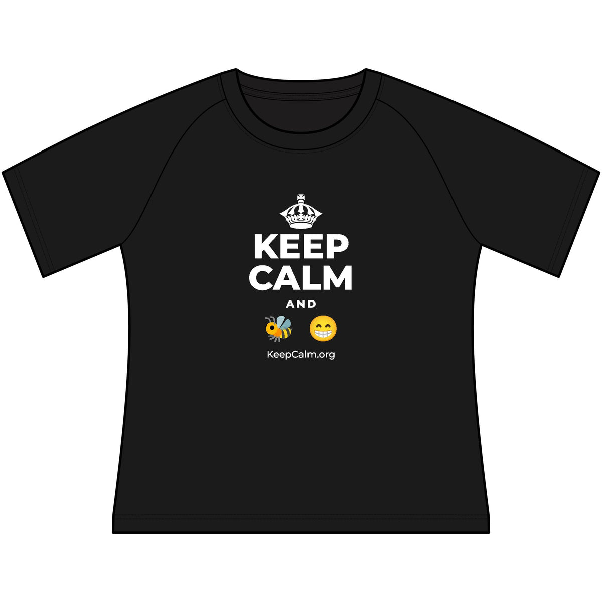 KEEP CALM AND BEE HAPPY Women's Raglan Tee