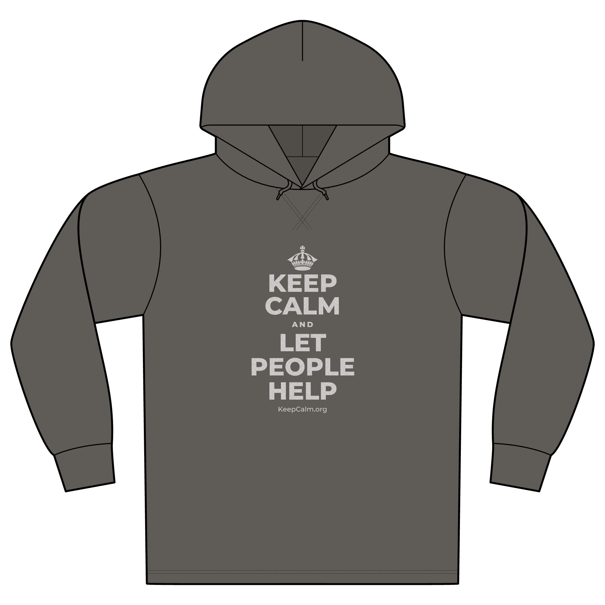 KEEP CALM AND LET PEOPLE HELP Organic Hoodie Tee