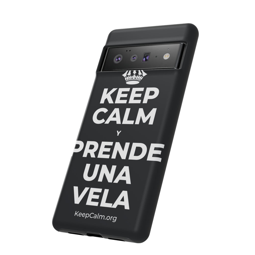 KEEP CALM Y PRENDE UNA VELA Phone Case (Dark)
