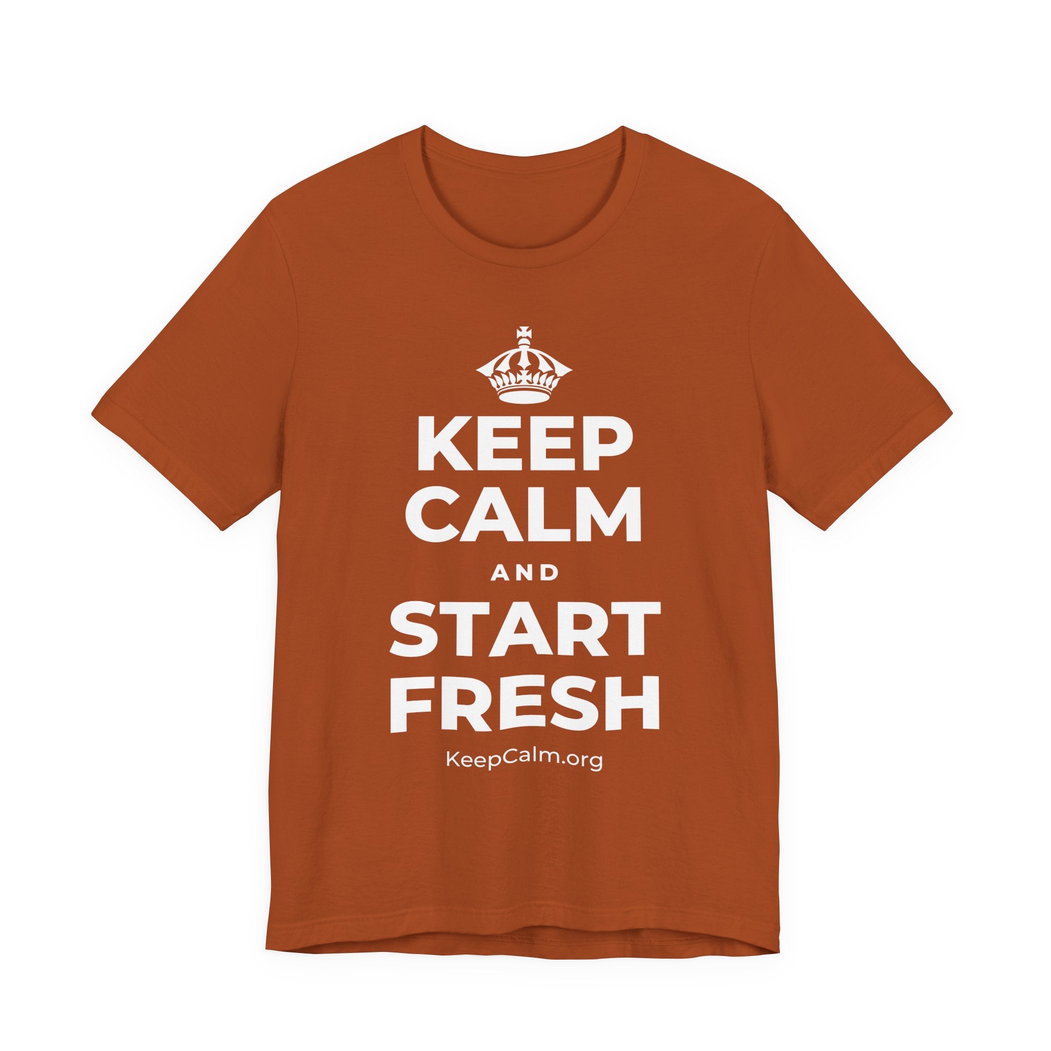 KEEP CALM AND START FRESH T-Shirt (Military Green–Autumn)