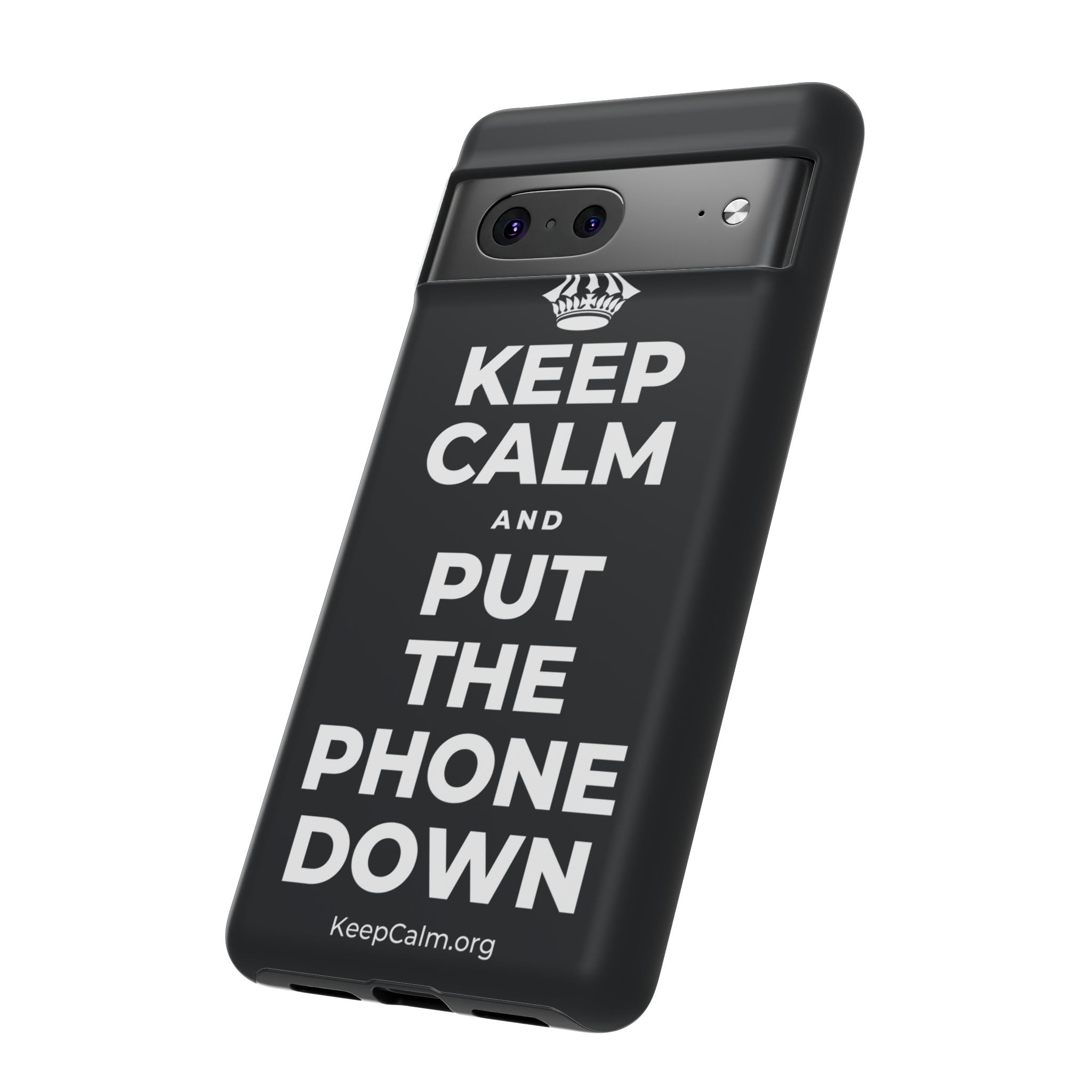 KEEP CALM AND PUT THE PHONE DOWN Phone Case (Dark)