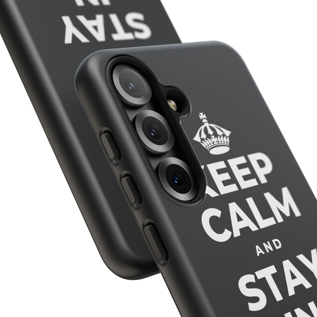 KEEP CALM AND STAY IN AND REST Phone Case (Dark)