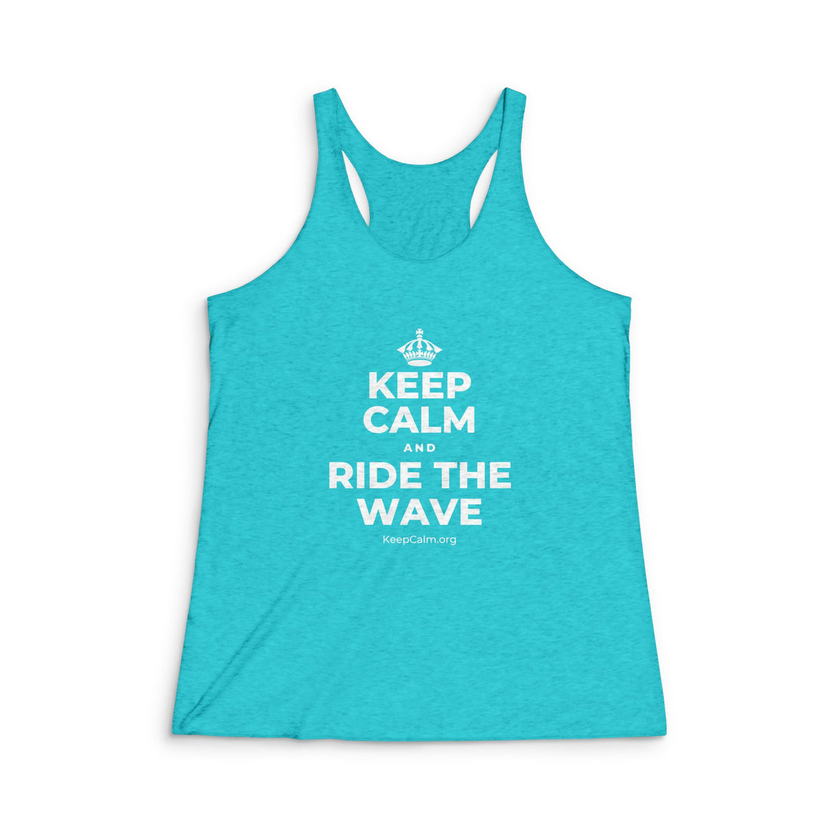 KEEP CALM AND RIDE THE WAVE Women's Racerback Tank
