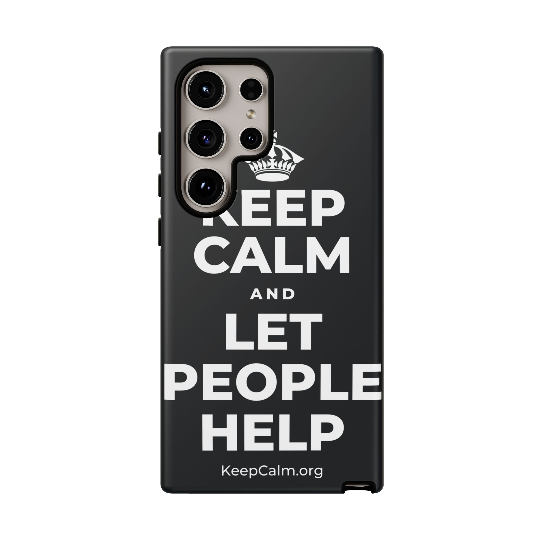 KEEP CALM AND LET PEOPLE HELP Phone Case (Dark)
