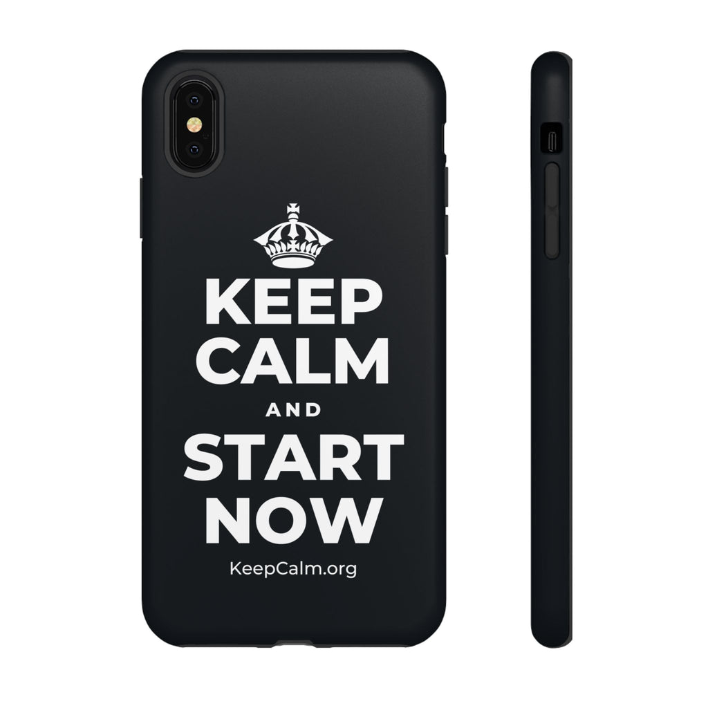 KEEP CALM AND START NOW Phone Case (Dark)